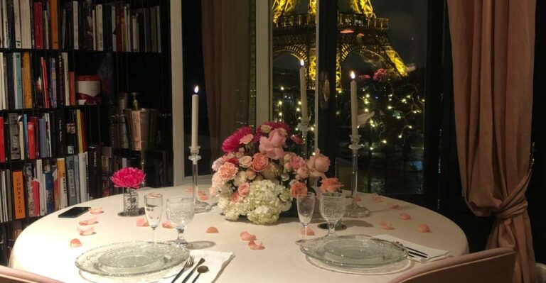 Cosy Private Romantic Dinner In Front Of The Eiffel Tower Dinner Details