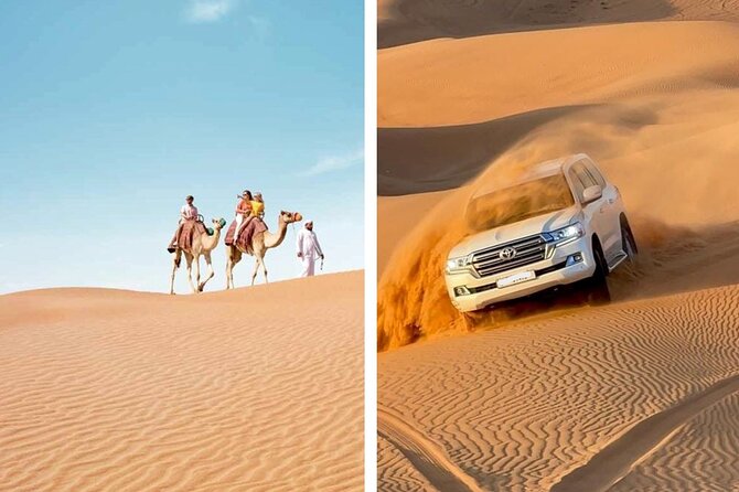 Desert Safari, Camel Ride, Sand Boarding, Inland Sea Visit COMBO - Desert Landscape and Activities