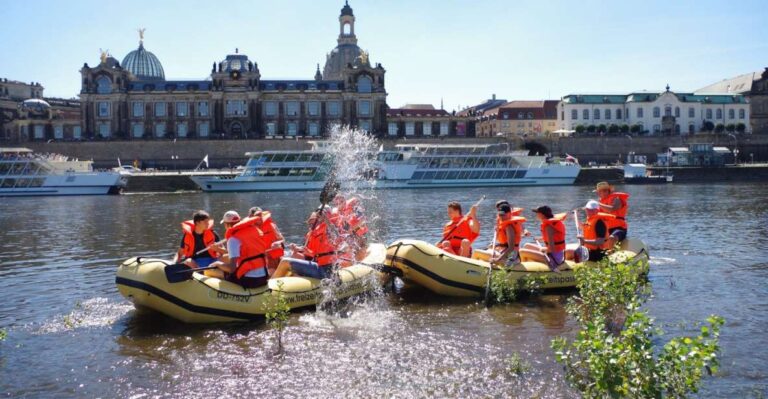 Dresden: Private Inflatable Boat Tour With Beer Garden Stop Tour Overview