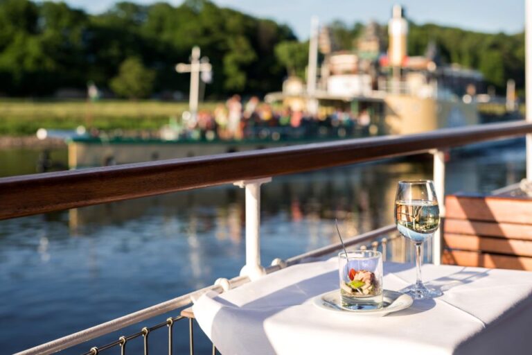 Dresden: Sunset Paddle Steamer Tour On The Elbe River Peaceful Steamboat Cruise