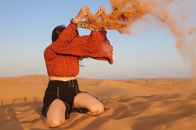 Dubai: Desert Safari 4x4 Dune With Camel Riding And Sandboarding Included Experiences