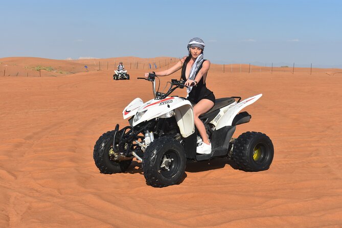 Dubai Desert Safari & Quad Bike Sand Board Camel Ride Bbq Dinner Experience Overview