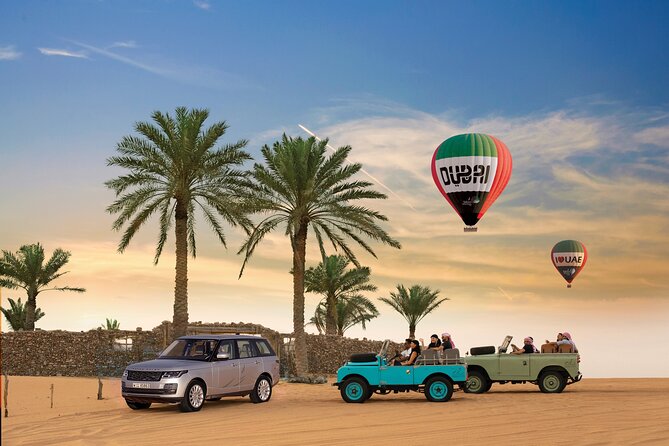 Dubai Hot Air Balloon, Land Rover Defender & Gourmet Breakfast Overview Of The Experience