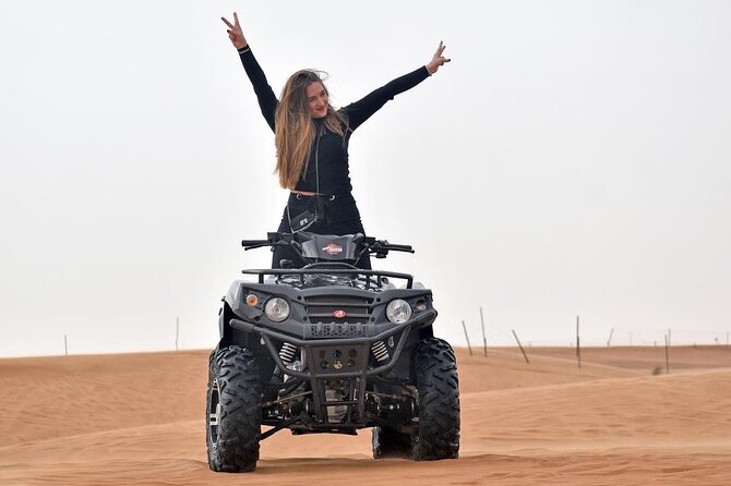 Dubai: Morning Quad Bike & Safari Adventure , Sandboarding, Camel Tour Overview