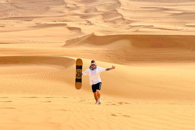 Dubai: Red Dune Atv, Sandsurf, Camels, Stargazing & Camp Dinner Tour Overview