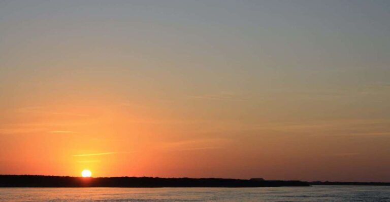 Faro: Ria Formosa Guided Sunset Tour By Catamaran Tour Overview