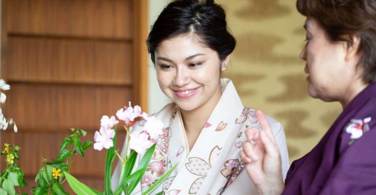 Flower Arrangement Experience With Simple Kimono In Okinawa Experience Overview