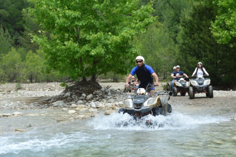 From Antalya: Fully Combo Zipline, Quad Safari,rafting,lunch Reservation Information