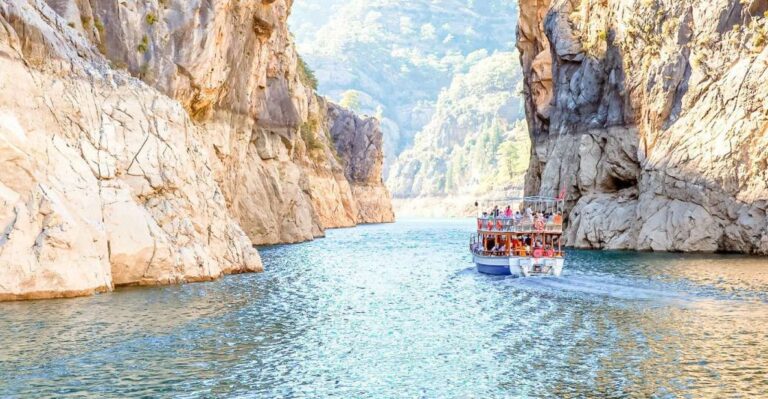 From Antalya: Green Canyon Boat Trip W/lunch And Drinks Activity Overview