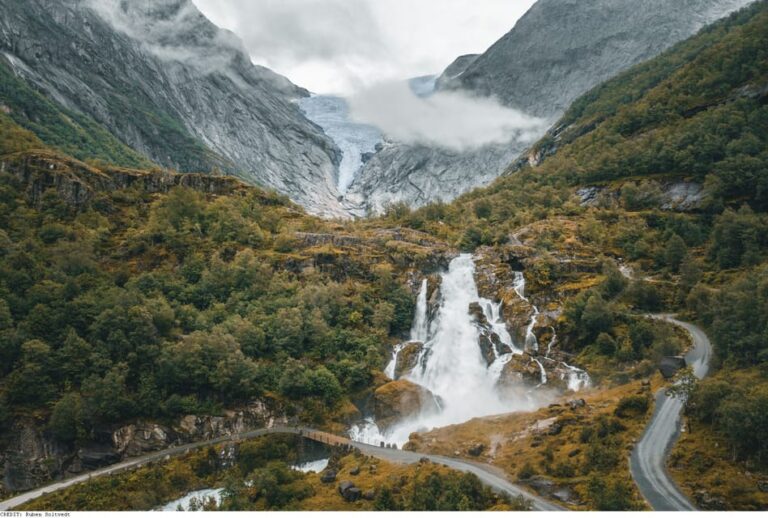 From Olden: Briksdal Glacier Guided Hiking Shore Excursion Scenic Landscape Bus Transportation