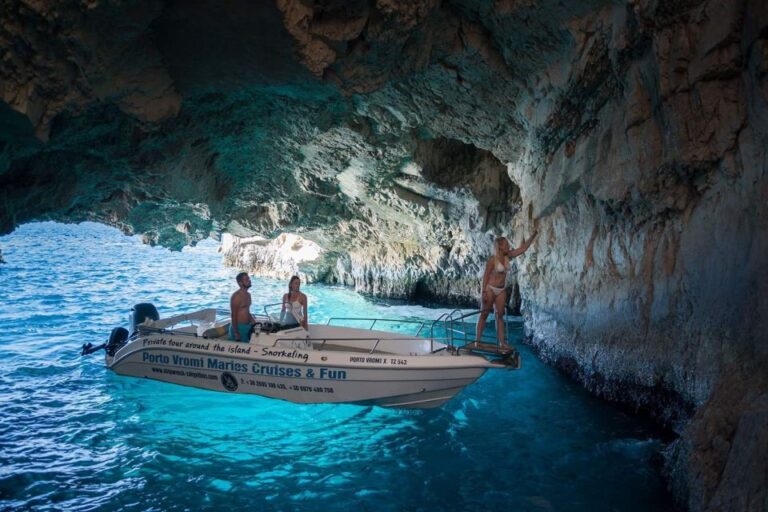 From Porto Vromi: Shipwreck Beach Private Boat Cruise Overview Of The Cruise