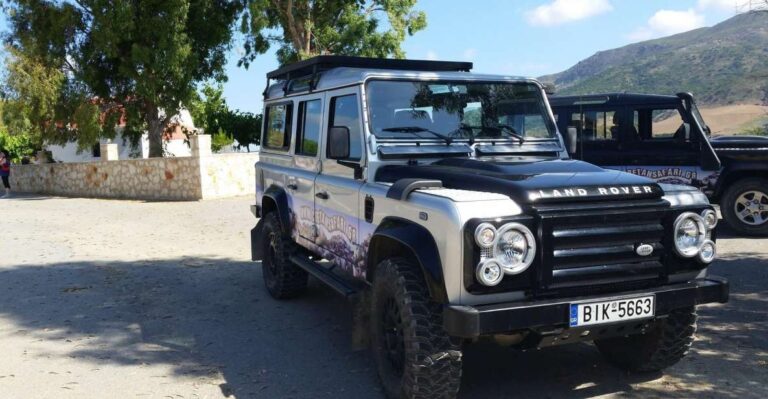 From Rethymno: Full Day Land Rover Safari To Preveli Explore Prasses And Kourtaliotiko Gorges