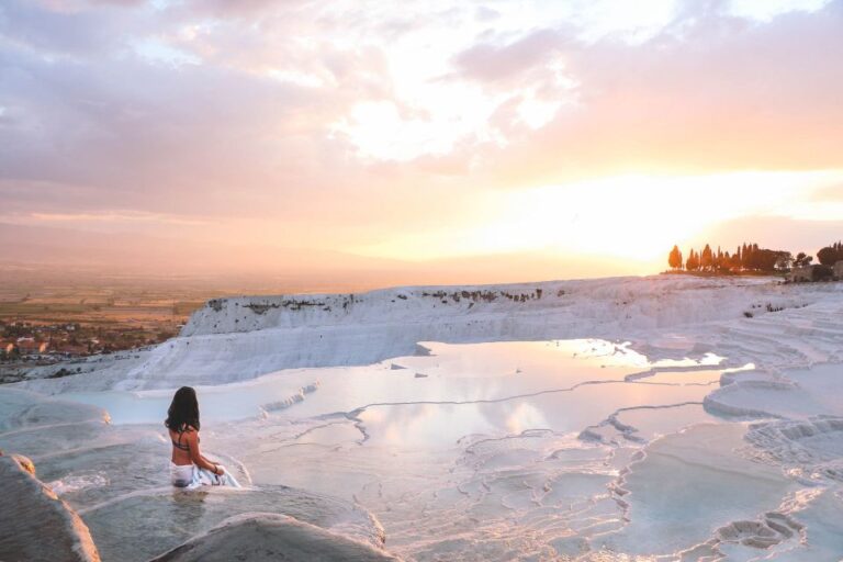 Full Day Pamukkale Tour From Kusadasi Pamukkales Natural Travertine Terraces