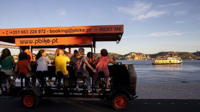 Fun Beer Bike By The Seafront In Lisbon Activity Overview