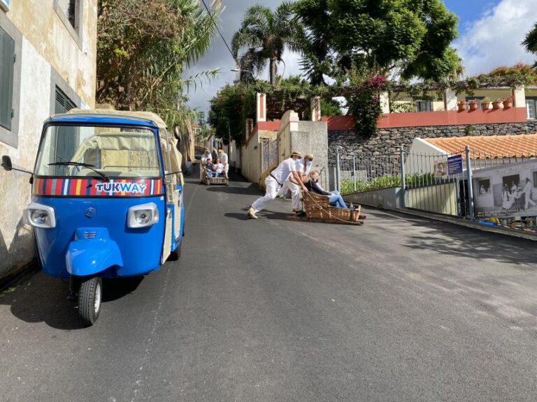 Funchal: Monte Tropical Garden & Toboggan Ride By Tuk Tuk Tour Overview