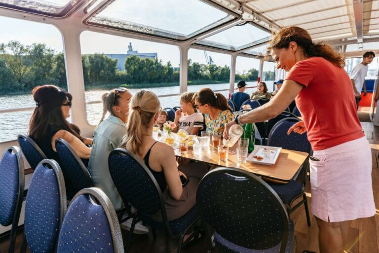 Hamburg: Harbor Cruise With Wine And Cheese Enjoy A Scenic Harbor Cruise