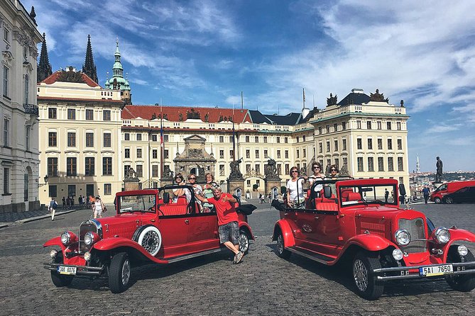 Karlstejn Castle in Vintage Convertible Car - Overview of the Tour