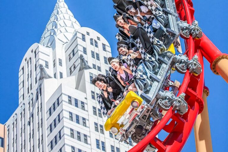 Las Vegas: New York New York Hotel Big Apple Coaster Ride Thrilling Ride On The Big Apple Coaster