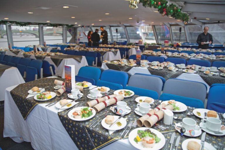 London: Christmas Party Lunch Cruise Festive Celebrations On The Thames