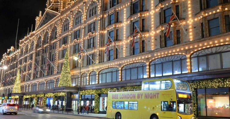 London: Winter Lights Open Top Bus Tour With Guide Tour Overview