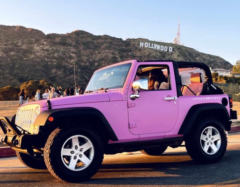 Los Angeles: Hollywood Sign Tour On An Open Pink Jeep Immerse Yourself In Hollywood Hills