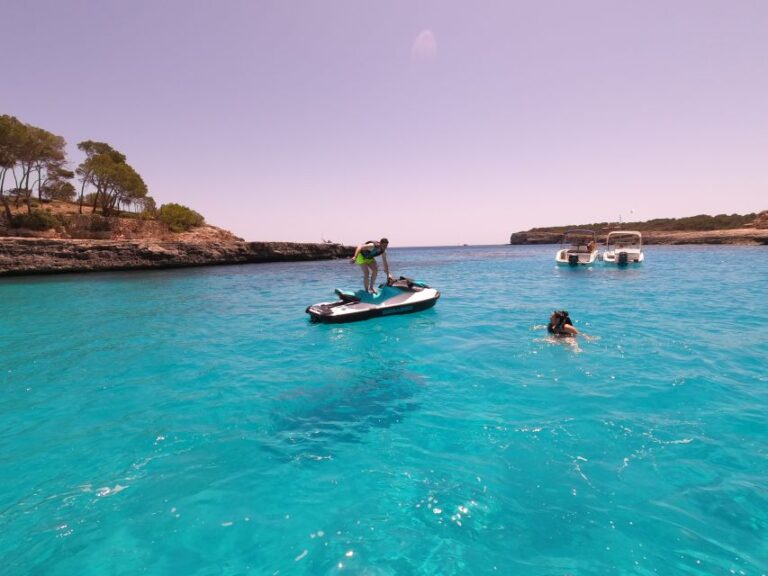 Mallorca: Caló Des Moro Jetski And Caves Tour Thrilling Water Ride On Jet Ski