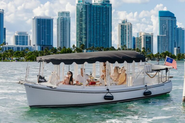 Miami: Luxury E Boat Cruise With Wine And Charcuterie Board Tour Overview