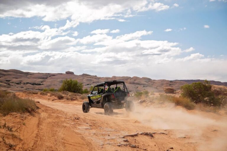 Moab: Self Driven Guided Sunset Utv Tour To Fins N Things Exhilarating Adventure Through Stunning Landscapes