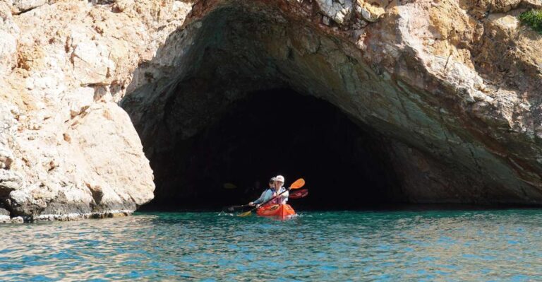 Naxos: Rina Cave Sea Kayak Tour With Snorkeling And Picnic Tour Overview