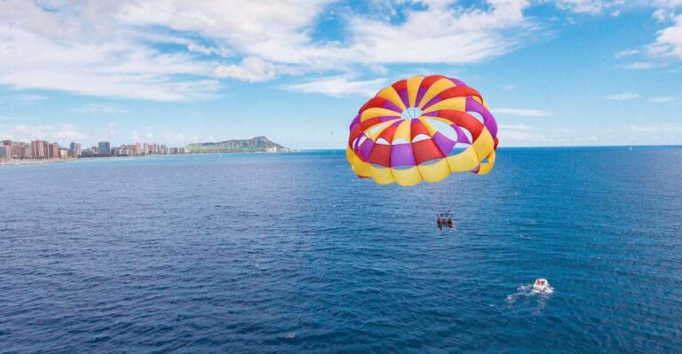 Oahu: Deluxe Diamond Head Hike And Sunrise Parasail Exploring Diamond Head