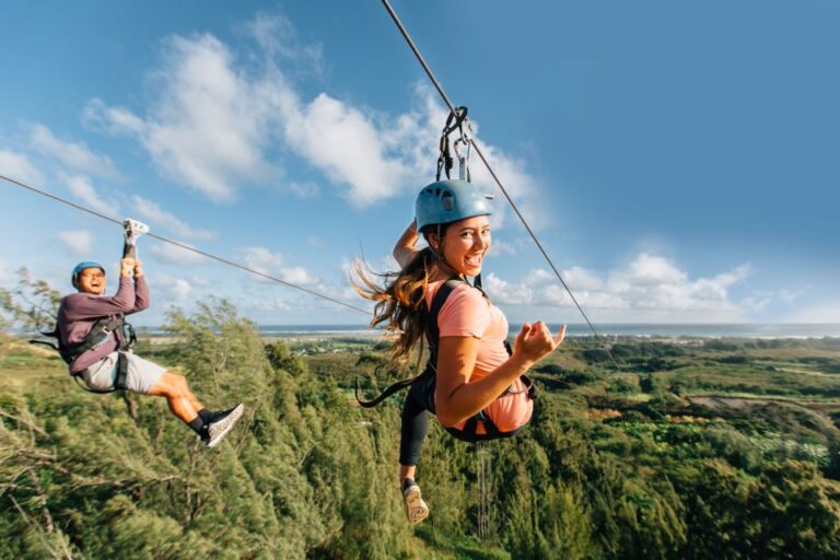 Oahu: North Shore Zip Line Adventure With Farm Tour Zip Line Adventure Overview