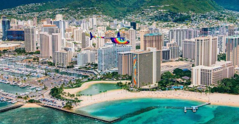 Oahu: Waikiki 20 Minute Doors On / Doors Off Helicopter Tour Tour Overview