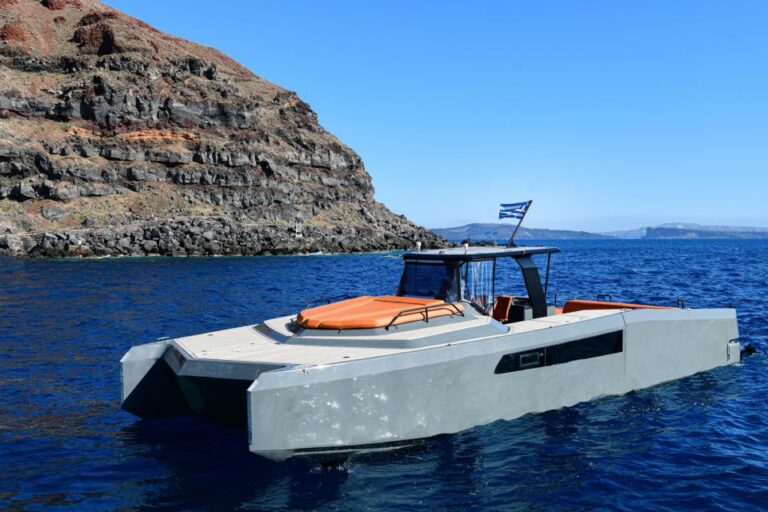 Oia: Private Santorini Catamaran Tour For Two With Drinks Tour Overview And Pricing