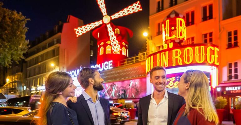 Paris: Evening Sightseeing Tour And Moulin Rouge Show Activity Overview