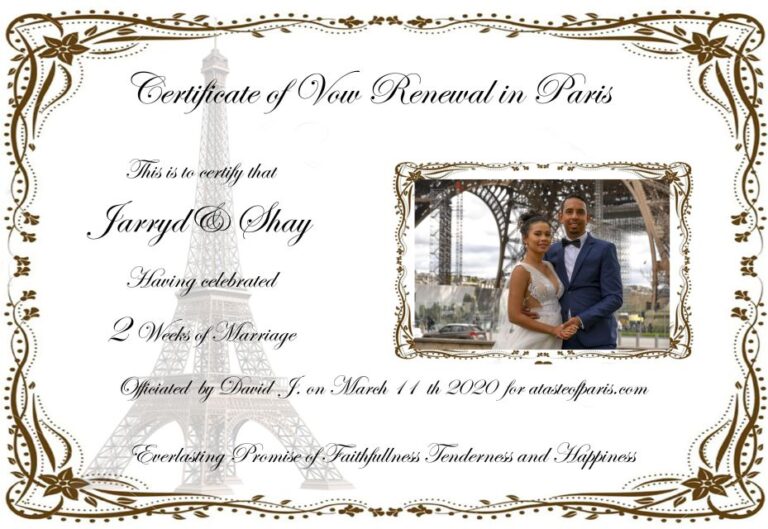 Paris: Wedding Vows Renewal Personal Photo Or Video Shoot Renew Vows In The City Of Love