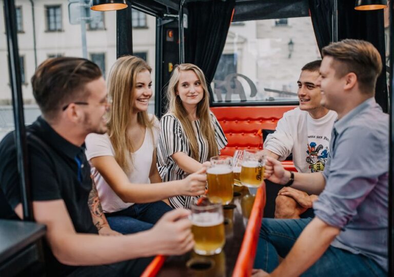 Prague: Airport Transfer Beer Party Bus With Unlimited Beer Service Overview