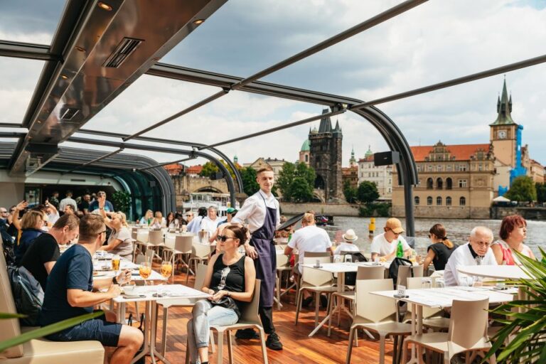 Prague: Vltava River Lunch Cruise In An Open Top Glass Boat Overview And Pricing