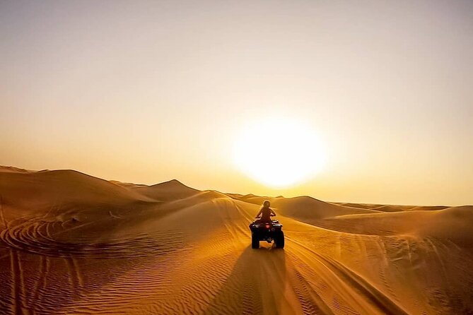 Premium Evening Desert Safari With Quad Bike, Camel Ride and BBQ Dinner - Dune Bashing and Quad Biking