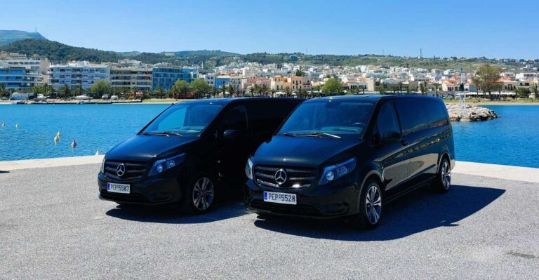 Private Van Services In Crete Heraklion Airport Port Hotel Service Overview