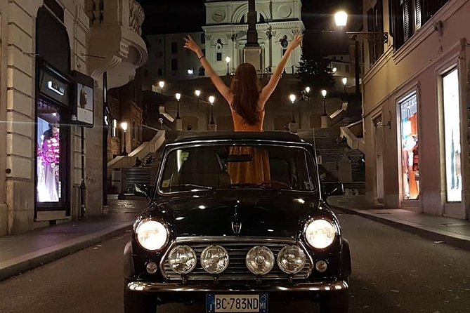 Rome Ancient Tour By Night In Mini Vintage Cabriolet With Drink Tour Overview