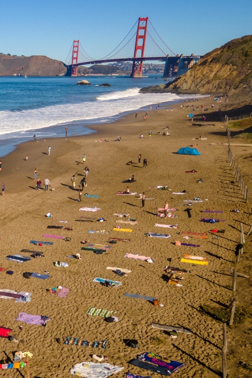 San Francisco: Silent Disco Yoga At Baker Beach Yoga Class Offerings