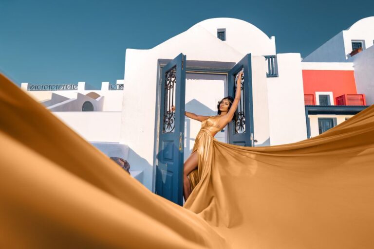 Santorini: Flying Dress Photoshoot Overview Of The Experience