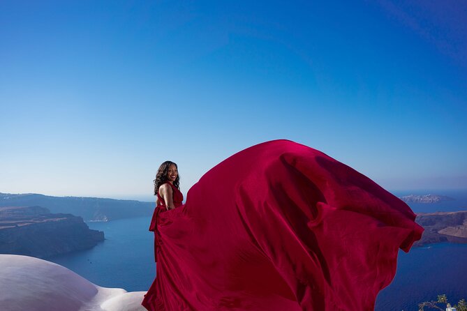 Santorini Flying Dress Photoshoot & Video By Professionals Overview