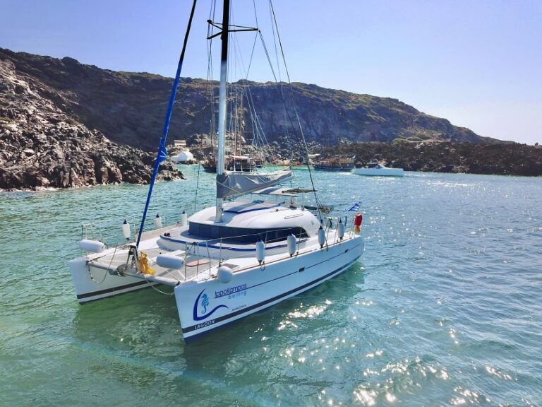 Santorini: Full Day Catamaran Excursion With Food & Drinks Overview And Pricing