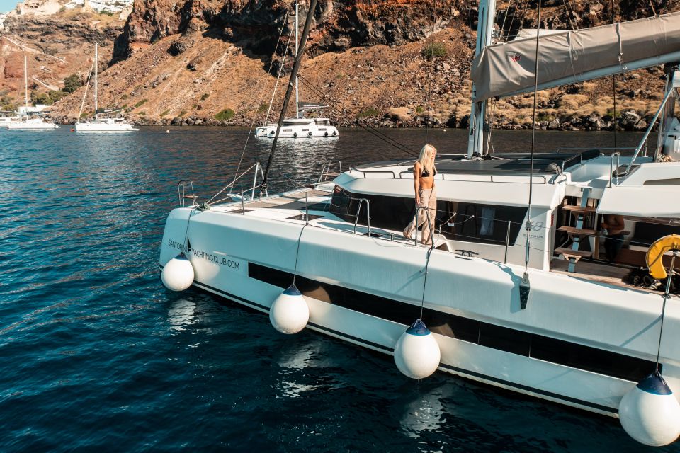 Santorini: Majestic Catamaran Cruise With Meal and Drinks - Overview and Pricing