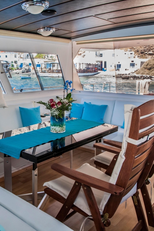 Santorini: Motor Yacht Day Cruise With 5-Course Lunch - Overview and Pricing