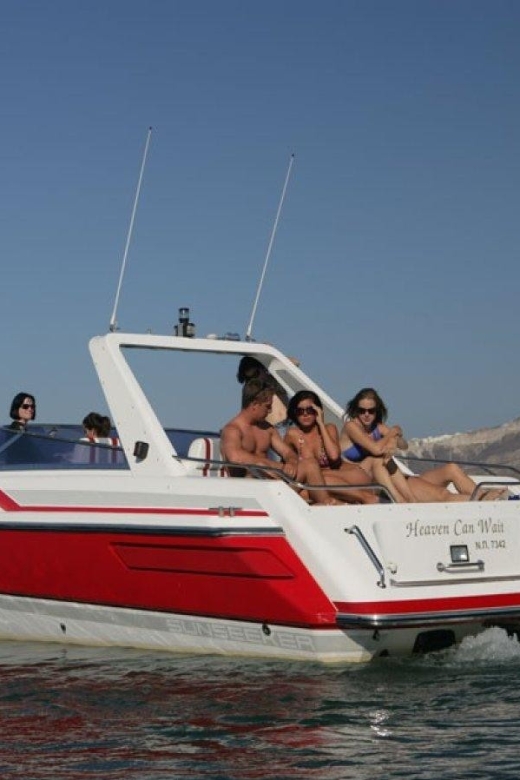 Santorini: Private Speedboat Cruise With Meal & Drinks Overview Of The Cruise