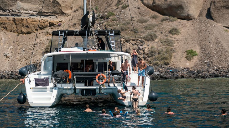 Santorini: Sailing Catamaran Yacht Cruise With Food & Drinks - Activity Overview