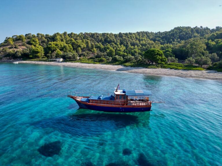 Skiathos: Traditional Boat Cruise With Swim Stops & Lunch Activity Overview