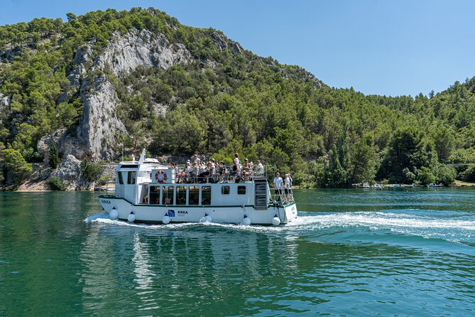 Split: Krka Waterfalls Morning/afternoon With Boat Cruse, Olive Oil & Wine Taste Overview Of Krka National Park